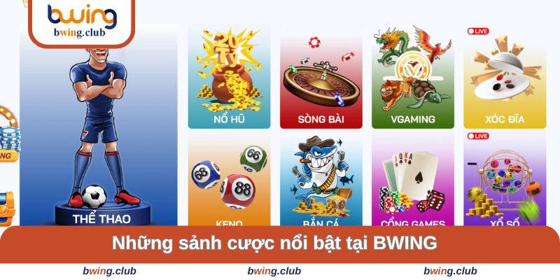 Các sảnh cược nổi bật tại nền tảng