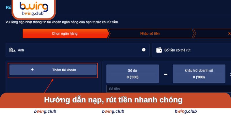 Chi tiết về nạp, rút cực đơn giản