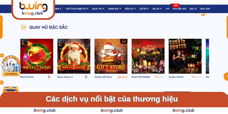 Sảnh game nổi bật của nền tảng