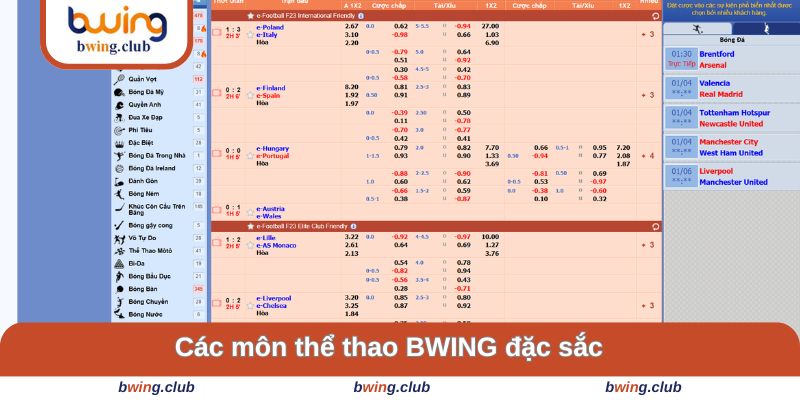 Những môn đặc sắc nhất tại nhà cái